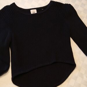 CAbi Black Ribbed Sweater